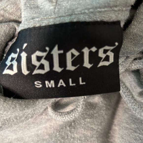 SISTERS by James Charles oversized hoodie sweatshirt size S, grey - Picture 6 of 7